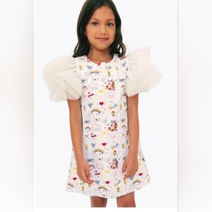 Lola and the boys ruffle tulle unicorn Dress